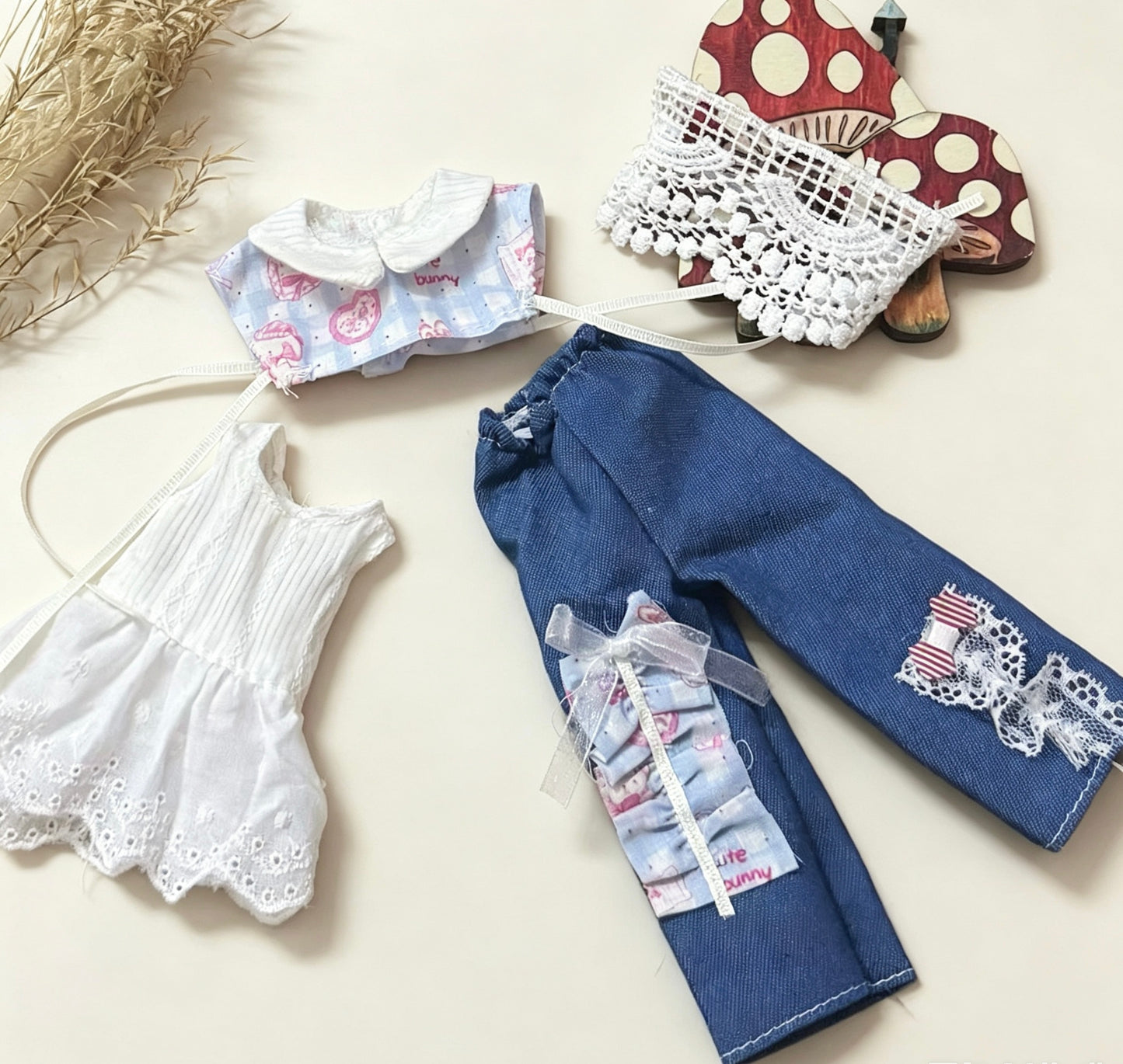 Denim Alice Doll Clothing For 30CM 12Inch Doll