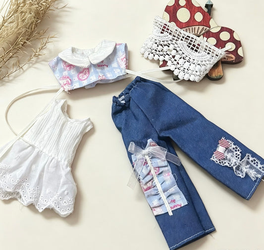 Denim Alice  Doll Clothing For 30CM 12Inch Doll